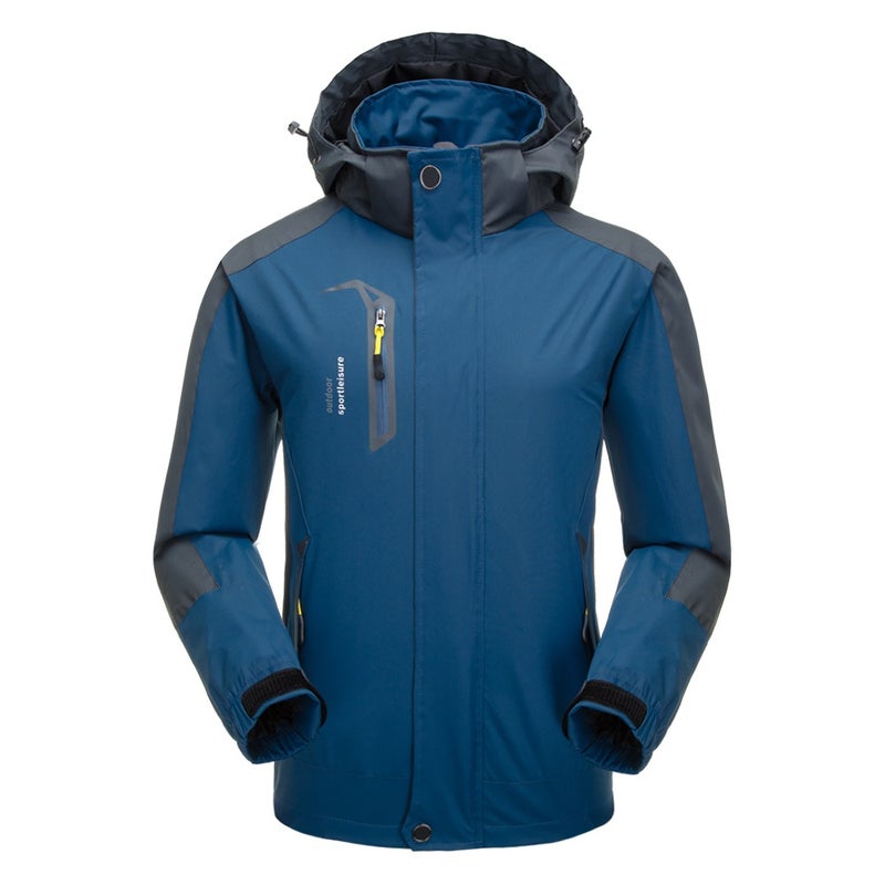 Waterproof Jacket Windproof Raincoat Sportswear Outdoor Hiking Traveling Cycling Sports Detachable Hooded Coat for Men - Image 5