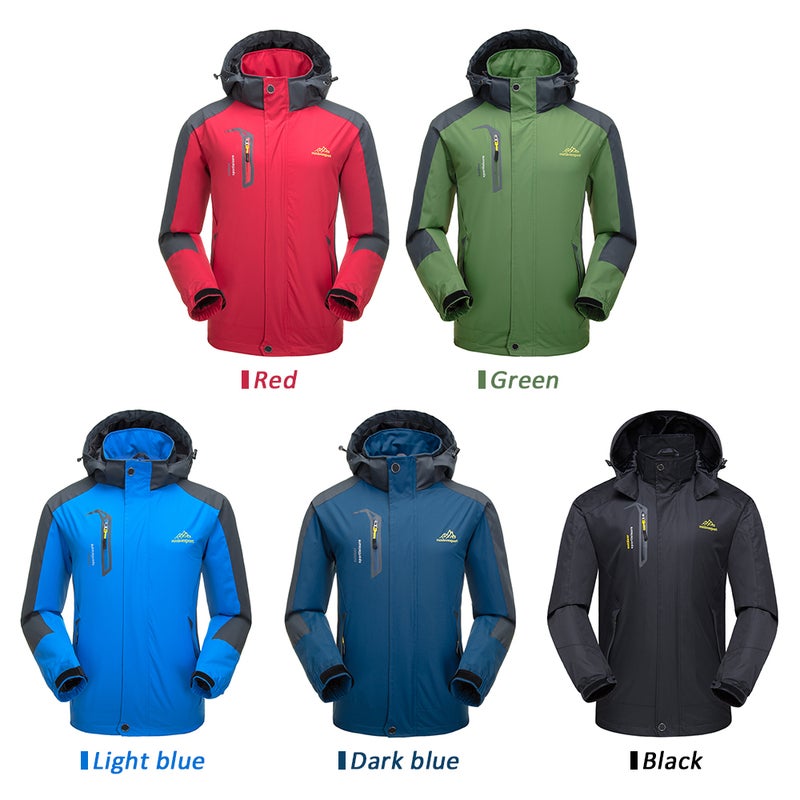 Waterproof Jacket Windproof Raincoat Sportswear Outdoor Hiking Traveling Cycling Sports Detachable Hooded Coat for Men - Image 3