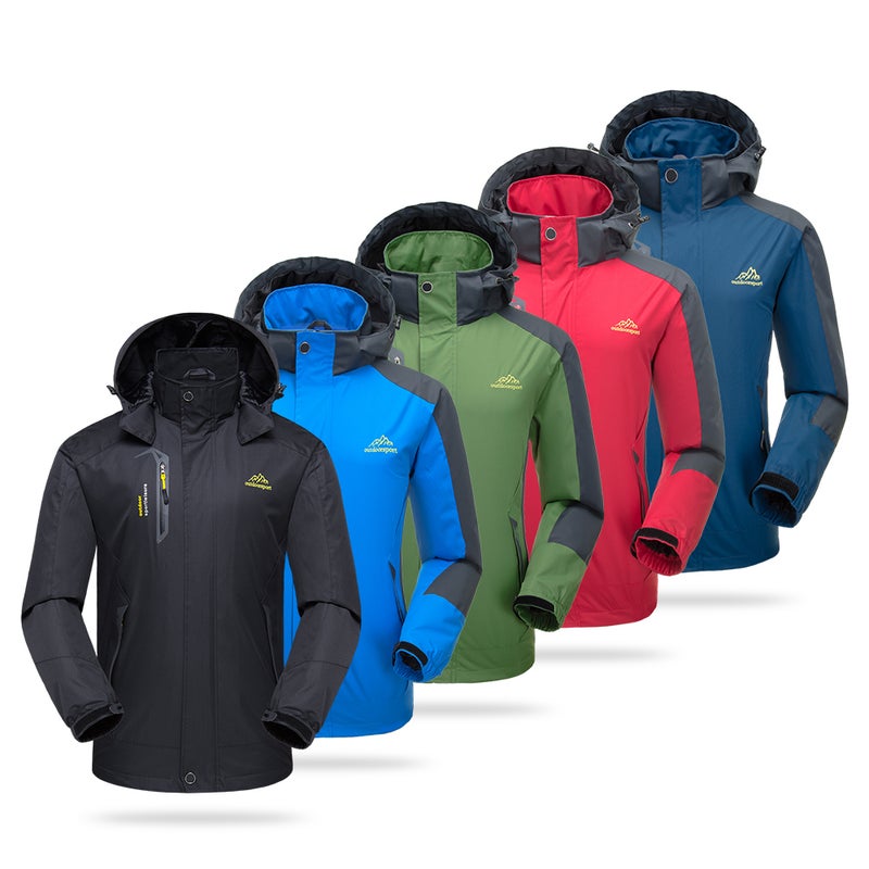 Waterproof Jacket Windproof Raincoat Sportswear Outdoor Hiking Traveling Cycling Sports Detachable Hooded Coat for Men - Image 2
