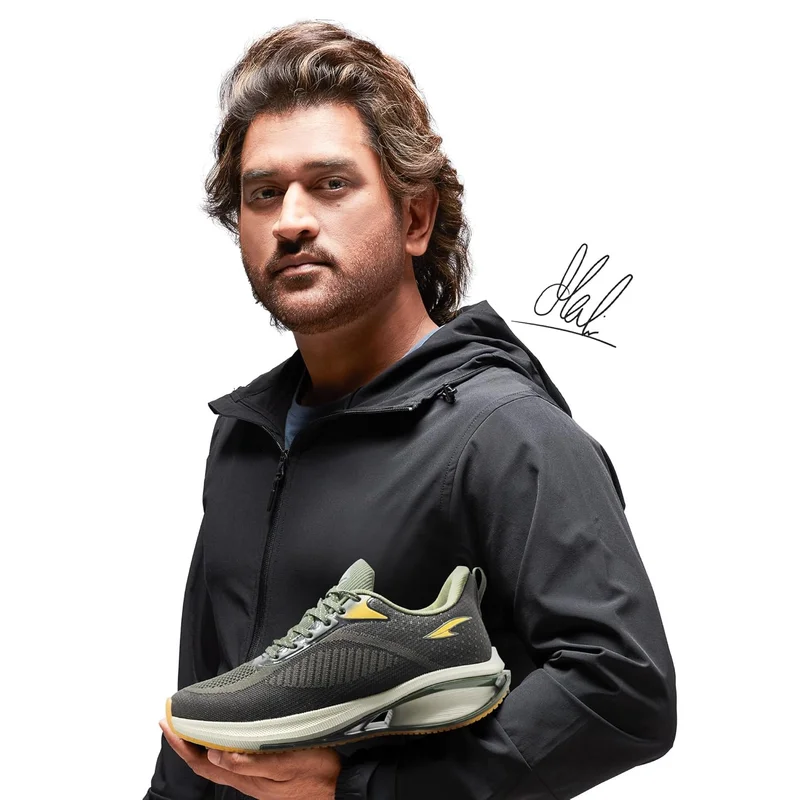 Asian Olive Black Running Shoes for Men