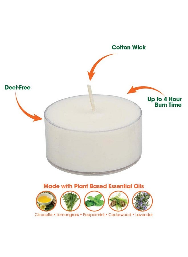 Mosquito Guard Mosquito Guard 16 Tealight Citronella Candles Outdoor Mosquito Repellent Indoors - DEET Free Mosquito Candles for Outside - Natural Mosquito Repellent Outdoor Patio Candle - Yard Bug Repellent Candle  - Image 3