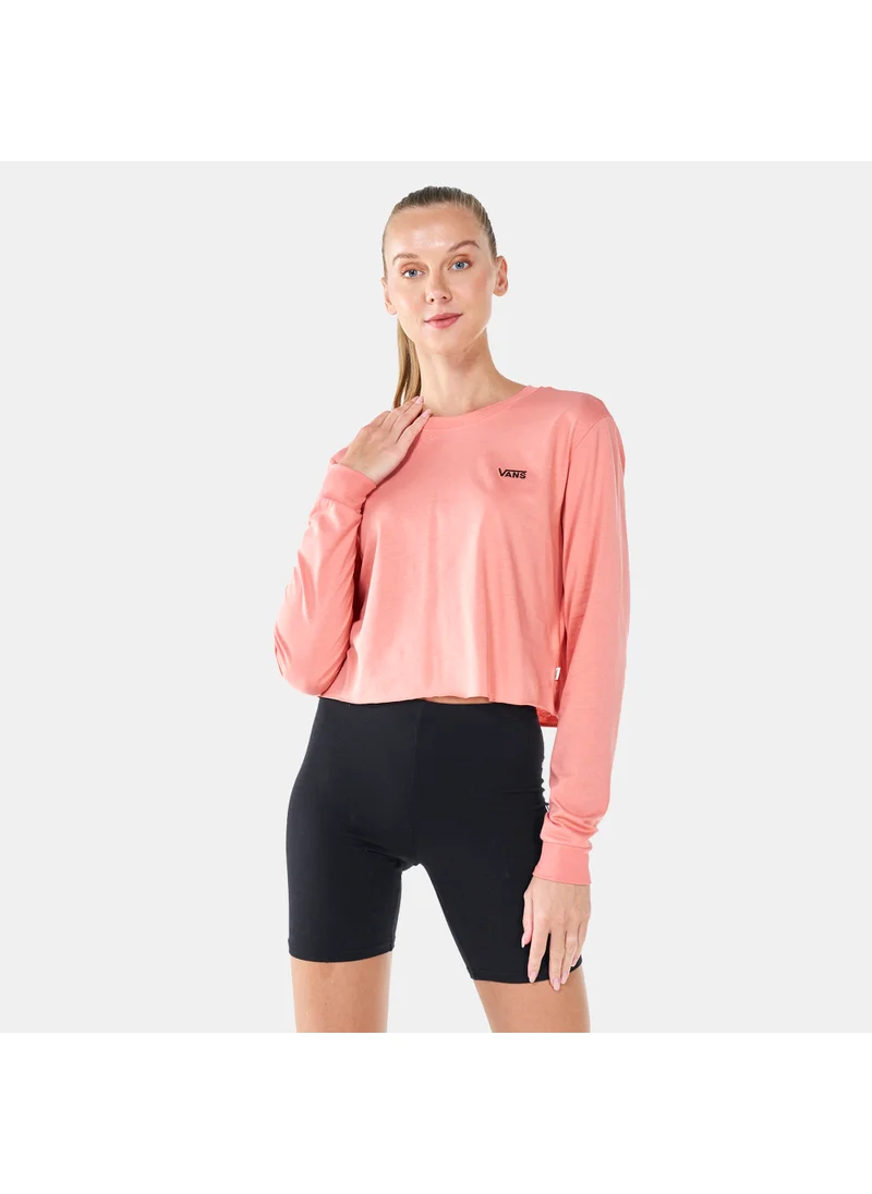 VANS Women's Junior V Long Sleeve Crop T-Shirt