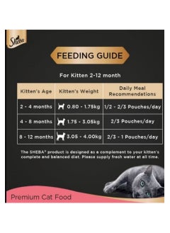 Sheba Fine Wet Cat Food Pouch Kitten Chicken Premium Loaf 70G X 12  - Image 3