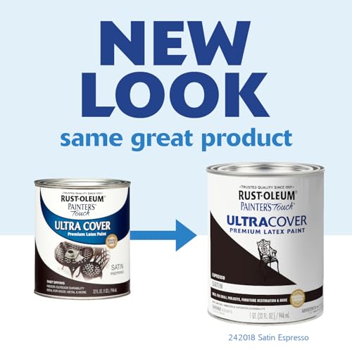 Rust-Oleum 1 qt 242018 Espresso Painters Touch 2X Ultra Cover Premium Latex Paint, Satin - Image 2