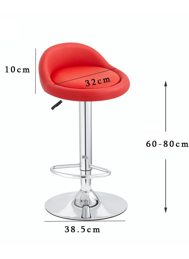 CityRiya-Long Bar Stool PU Leather Bar Chairs Swivel Barstools Rolling Stool Vanity Chair Kitchen Counter Height Island Chairs Swivel Stool with Footrest for Home Office Studio Shop SPA Salon  - Image 4