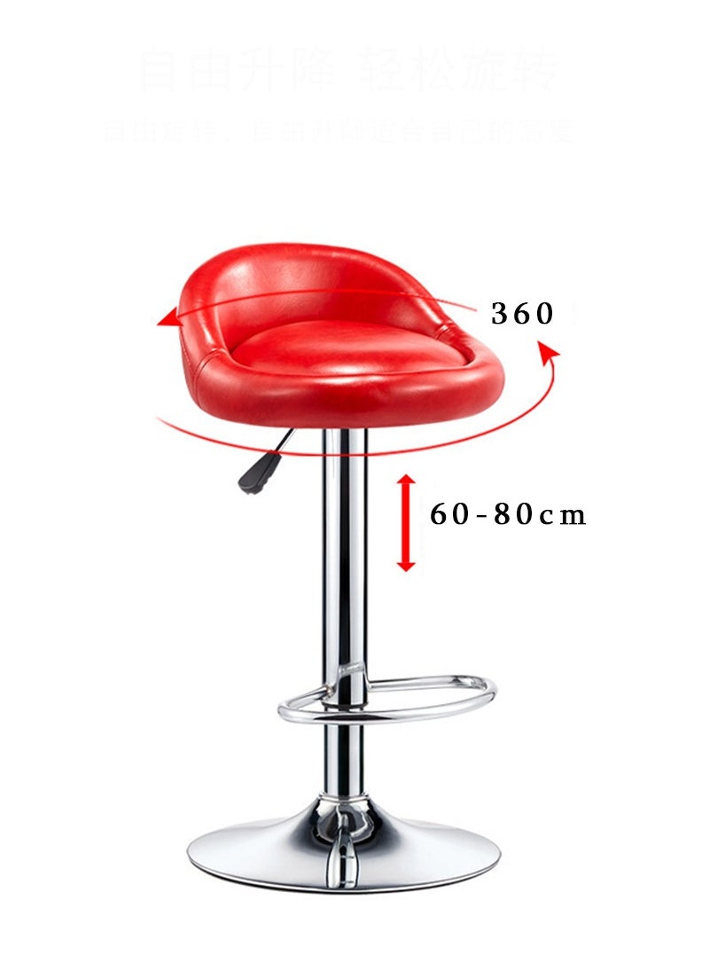 CityRiya-Long Bar Stool PU Leather Bar Chairs Swivel Barstools Rolling Stool Vanity Chair Kitchen Counter Height Island Chairs Swivel Stool with Footrest for Home Office Studio Shop SPA Salon  - Image 5