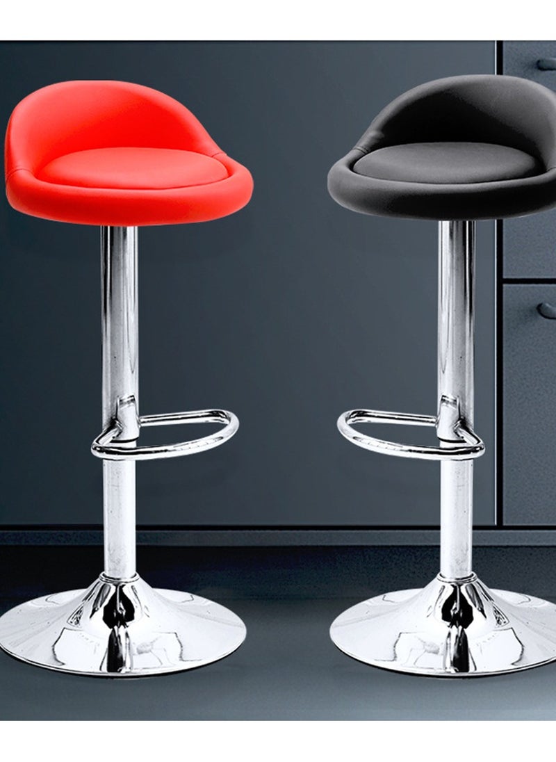 CityRiya-Long Bar Stool PU Leather Bar Chairs Swivel Barstools Rolling Stool Vanity Chair Kitchen Counter Height Island Chairs Swivel Stool with Footrest for Home Office Studio Shop SPA Salon  - Image 3