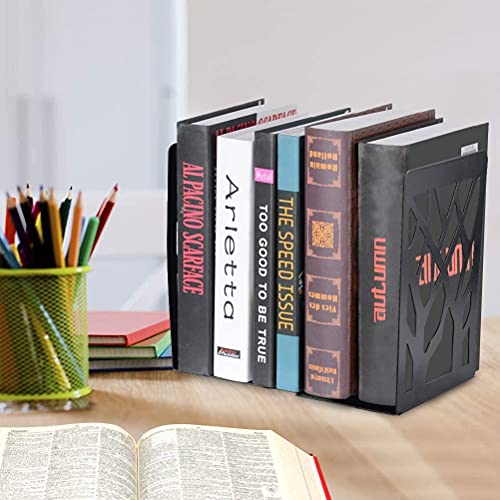 Snazzy Heavy Duty Metal Bookend, Bookend for Shelve (Set of 4/2 Pair) - Image 4
