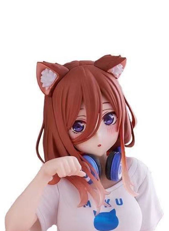 هالامودو " خمسة توائم العروس " ميكو سوبر لطيف أنيمي صورة القط موضوع بيجامة ، سطح المكتب ، والسيارات لوحة أجهزة القياس والديكور من الضروريات ، 11 سم - Image 1