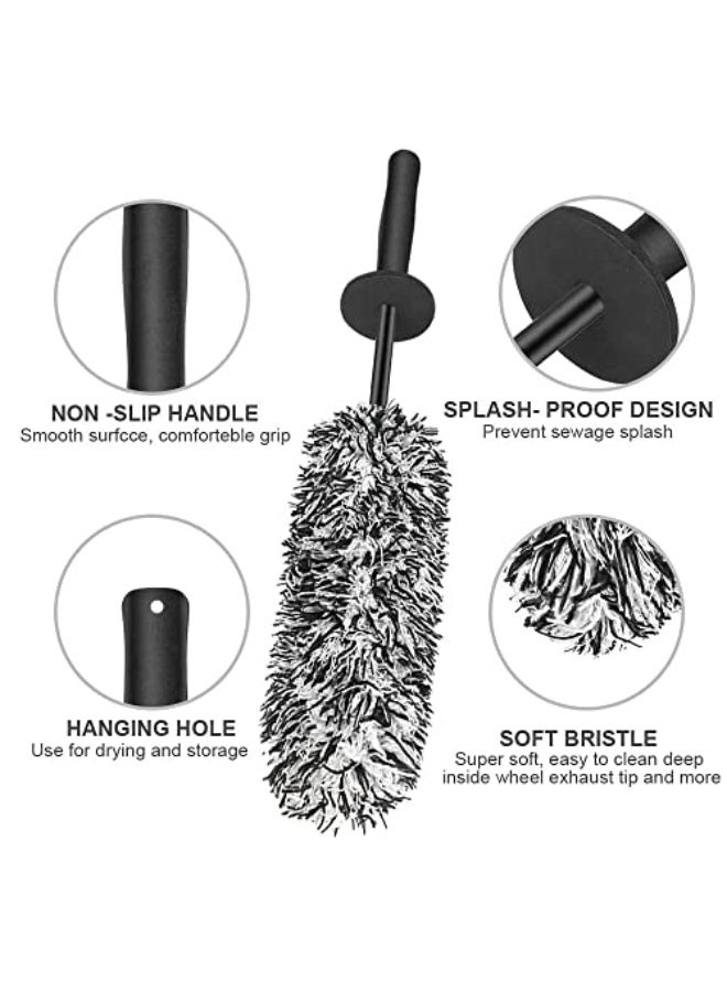 Generic Car Wheel Brush, No Metal Wheel and Rim Detailing Brush, Large Wheel Cleaning Brush Premium Cleaner Brush, Soft Dense Alloy Wheel Brush, Suitable for Wheels and Rims of Cars/motorcycles/bicycles  - Image 3