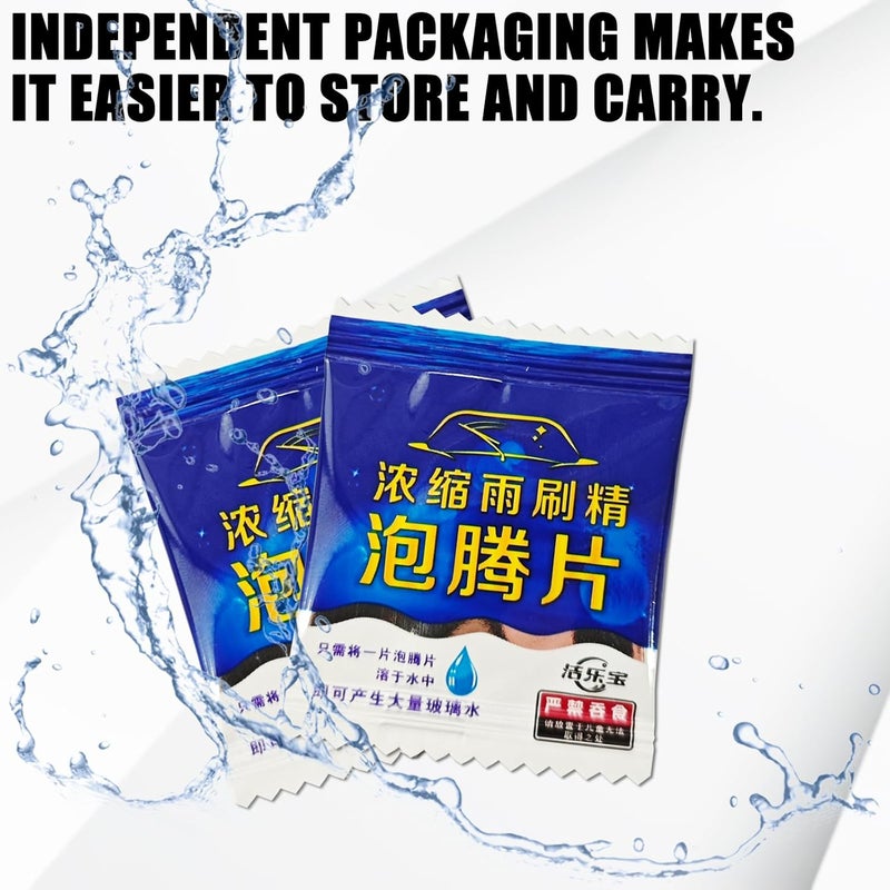tobenbone 50PCS Car Windshield Washer Fluid, Windshield Washer Fluid Tablets, Windshield Washer Fluid Concentrate Remove Glass Stains Suitable for Car Window Glass - Image 5