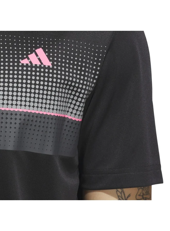 adidas قميص بولو رجالي أسود جولف بولو