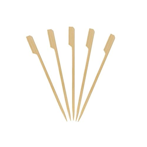 KingSeal 1000 Count | KingSeal Natural Green Bamboo Wood Paddle Picks, Skewers for Appetizers and Cocktails, 6 Inches, Bulk Pack - 10 Packs of 100 - Image 1