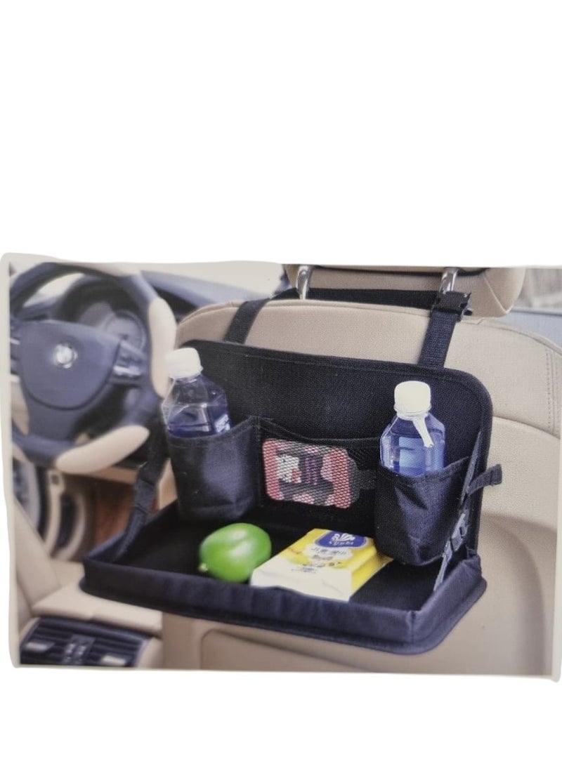 Generic Car Back Seat Storage Bag With Foldable Table Tray 