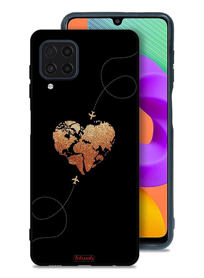 Tolwak Samsung Galaxy M22 Protective Case Cover Airplanes Touching Heart - Image 1