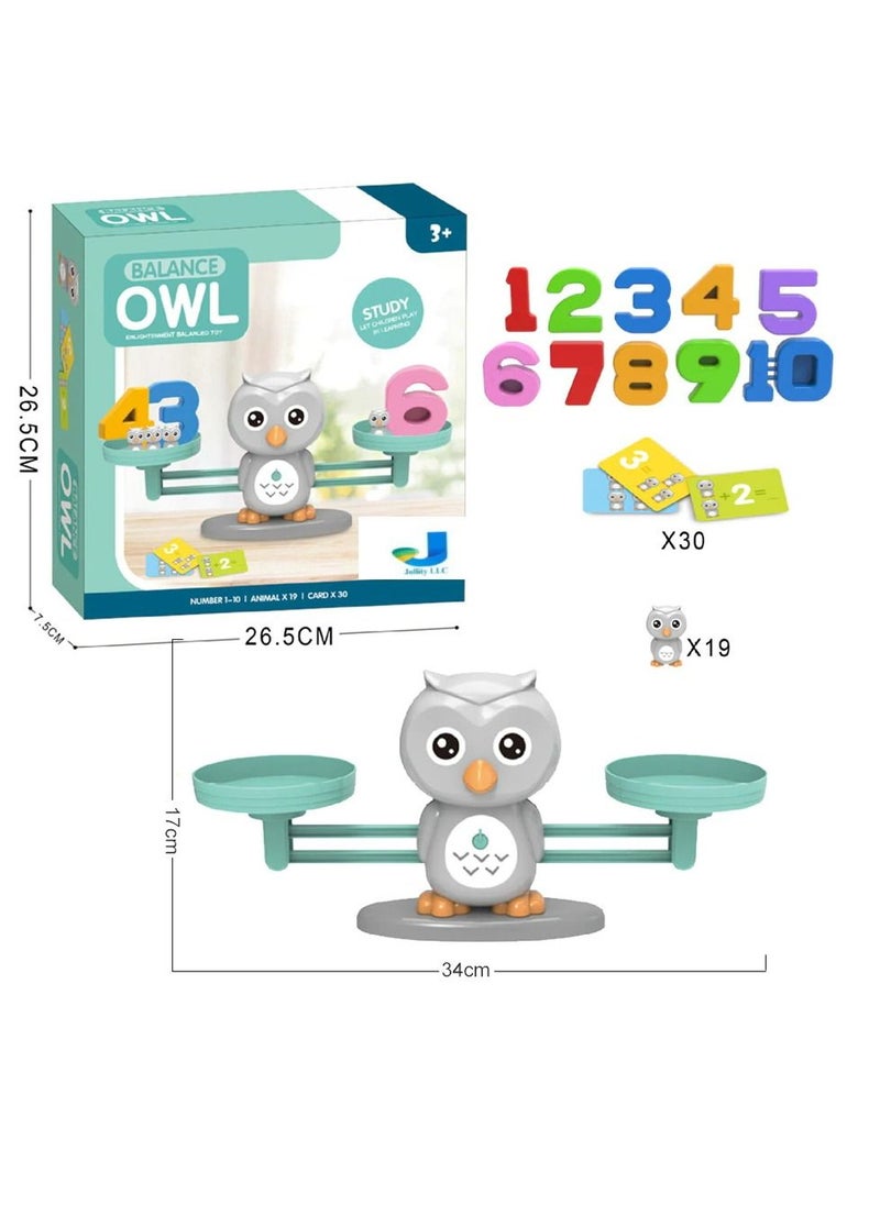 JOLLITY LLC Montessori Balance Math Game Owl Balance Scale Counting Early Learning Educational Toys Board Game Children’s Birthday Gifts  - Image 1