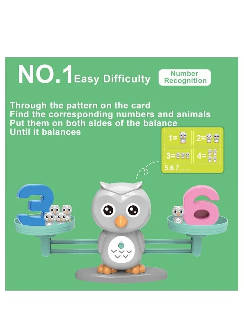 JOLLITY LLC Montessori Balance Math Game Owl Balance Scale Counting Early Learning Educational Toys Board Game Children’s Birthday Gifts  - Image 4