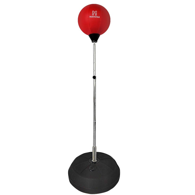 MAHIPAR Punching Bag with Stand for Kickboxing, MMA & Reflex Training â€“ Freestanding Heavy Bag Boxing Set with Speed Bag & Gloves â€“ Adjustable Height for Adults & Teens â€“ Great for Cardio - Image 4