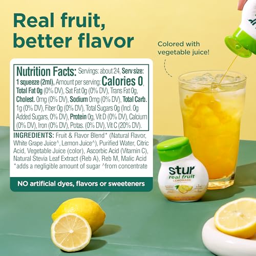 Stur Liquid Water Enhancer  Lemonade  Naturally Sweetened  High in Vitamin C  Antioxidants  Sugar Free  Zero Calories  Keto  Vegan  5 Bottles Makes 120 Drinks - Image 5