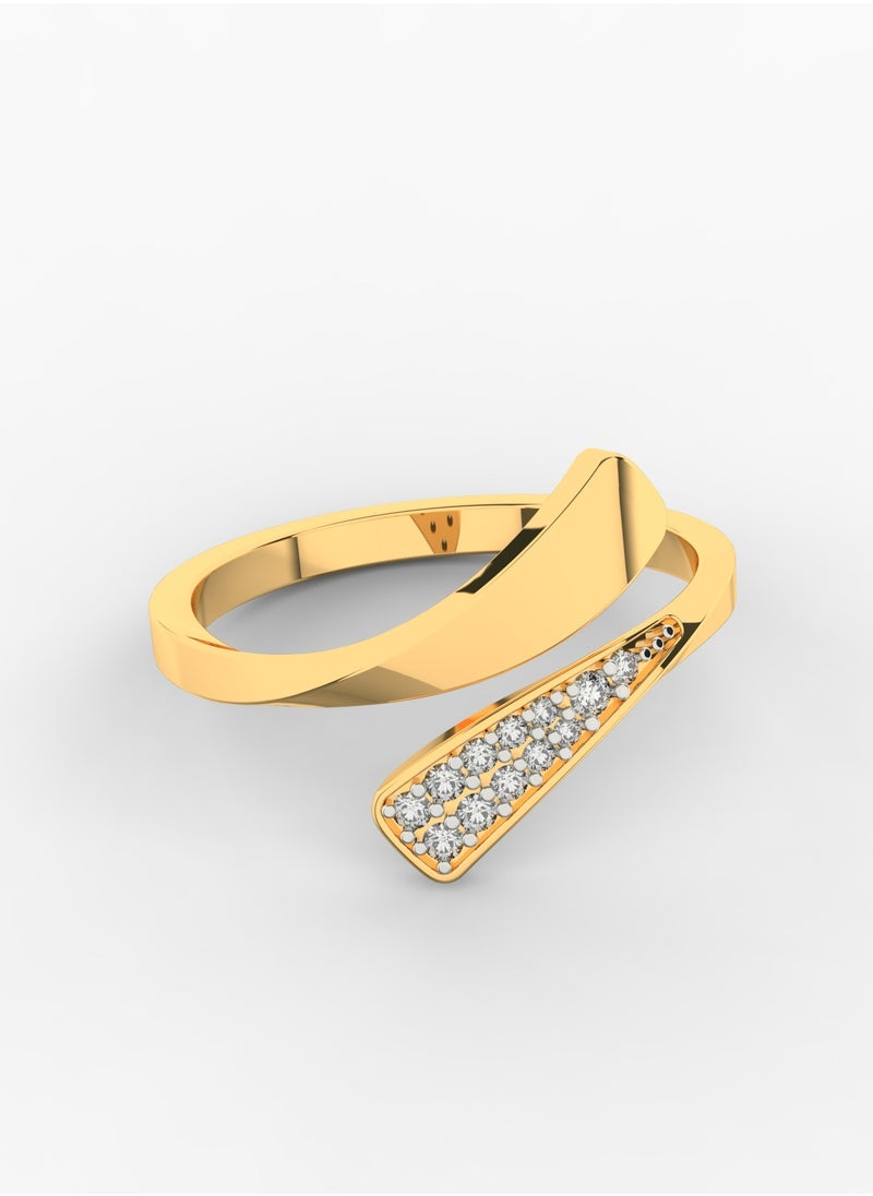 Gold & Diamonds Jewellery - Radiant Luxury: 18K Gold and Diamond Ring - Image 1