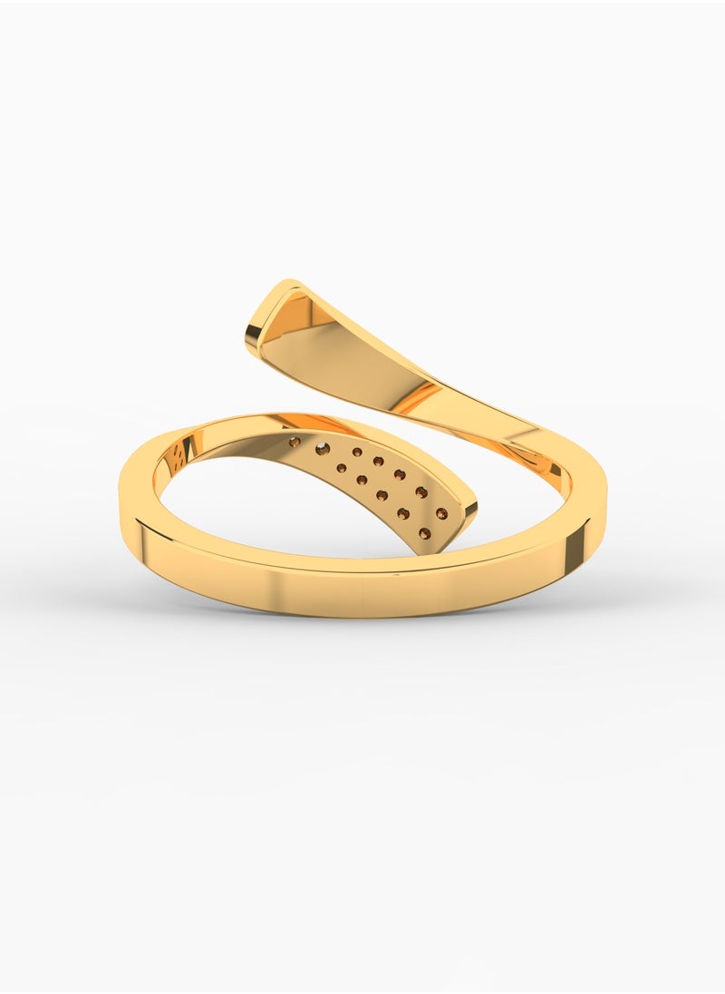 Gold & Diamonds Jewellery - Radiant Luxury: 18K Gold and Diamond Ring - Image 1