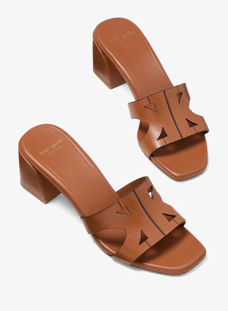 كيت سبيد صنادل بكعب بلوك مزدوج