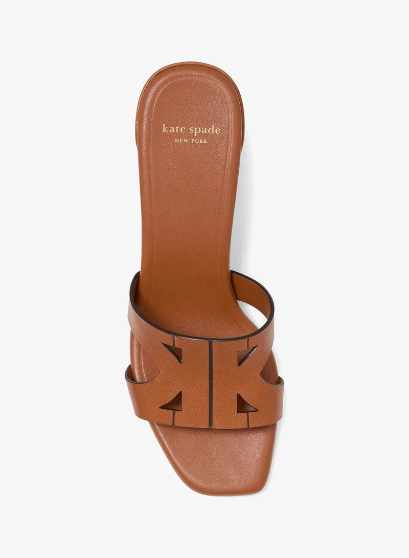 كيت سبيد صنادل بكعب بلوك مزدوج