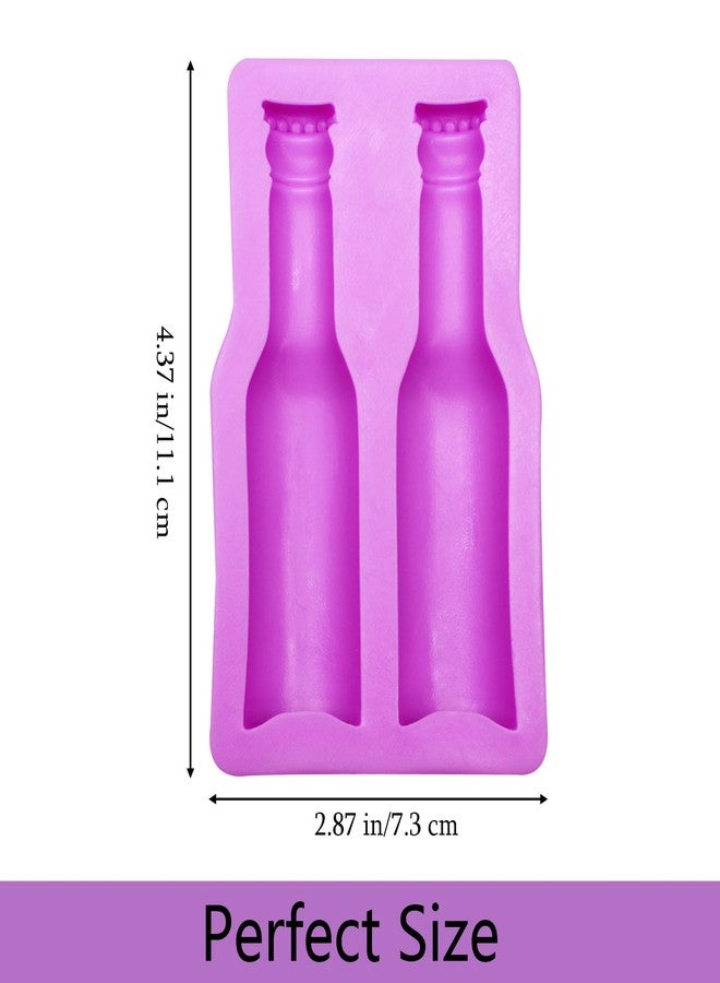 Acvcatto Silicone Beer Bottle Mold, 2 Cavity, 3D Beverage Shaped Baking Mold for Soap, Chocolate, Resin, Dishwasher Safe - Image 2