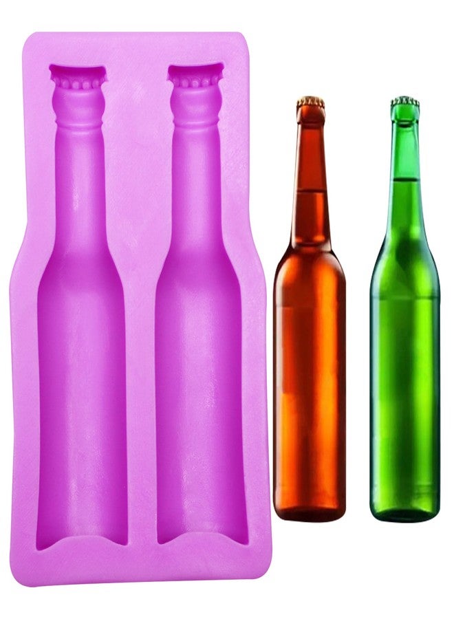 Acvcatto Silicone Beer Bottle Mold, 2 Cavity, 3D Beverage Shaped Baking Mold for Soap, Chocolate, Resin, Dishwasher Safe - Image 1