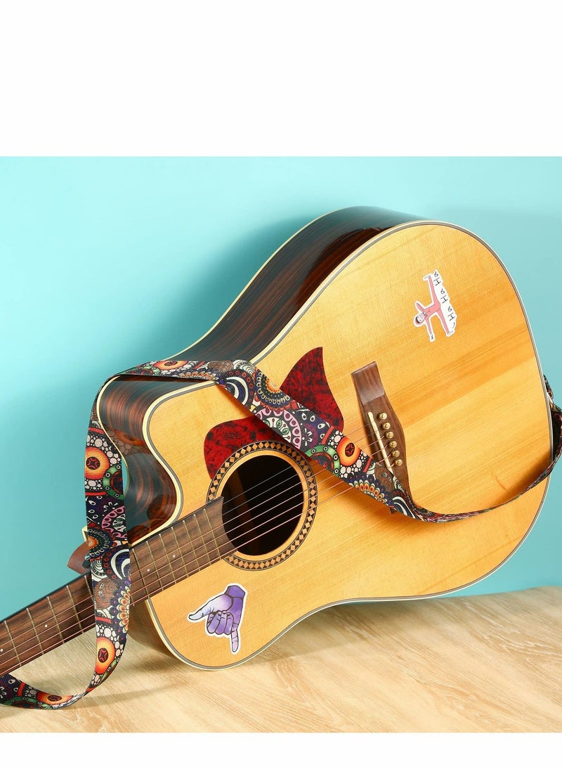 Excefore حزام محفظة عريض قابل للتعديل، قطعتان، حزام حقيبة يد كروس بودي بديل، حزام مخطط على شكل جيتار، نمط منقوش، 1.5 بوصة - Image 5