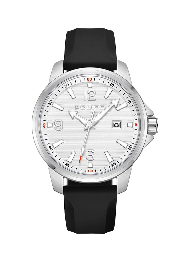 بوليس Mensor Gents Analog Watch With Silver Dial & Black Strap -PEWJN0020902