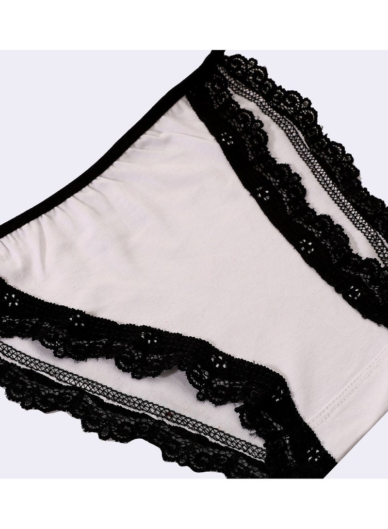Mesery Bundle OF Three Cotton Panties Dantel