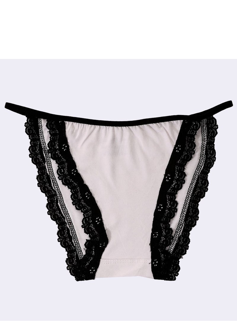 Mesery Mesery Bundle OF Three Cotton Panties Dantel - Image 5