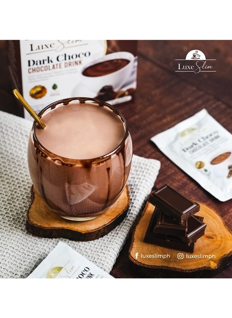 Luxe Slim Luxe Slim Dark Chocolate Drink-10 Sachets X 21g  - Image 3