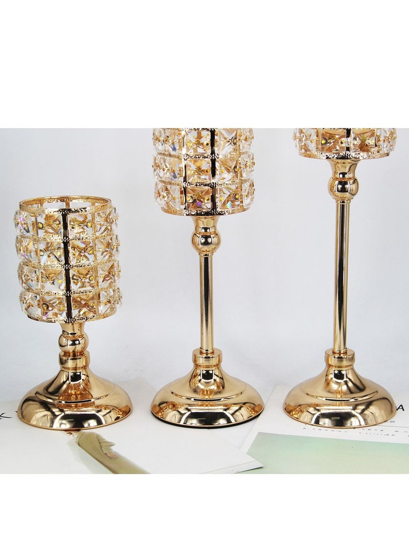 3-Pack Crystal Candle Holders Home Decor Gifts - Image 4