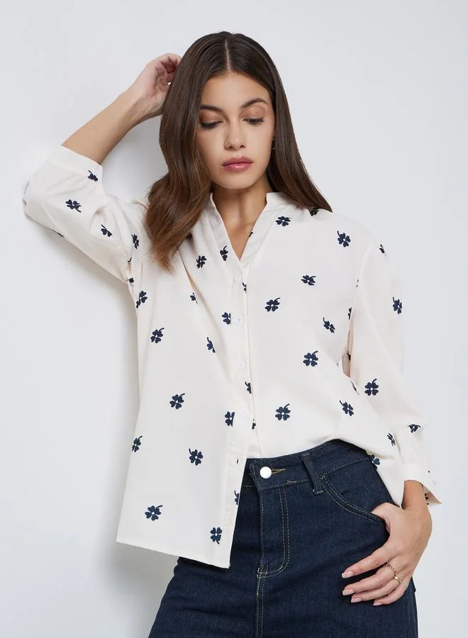 Take Two Take Two All-Over Print Long Sleeve Shirt