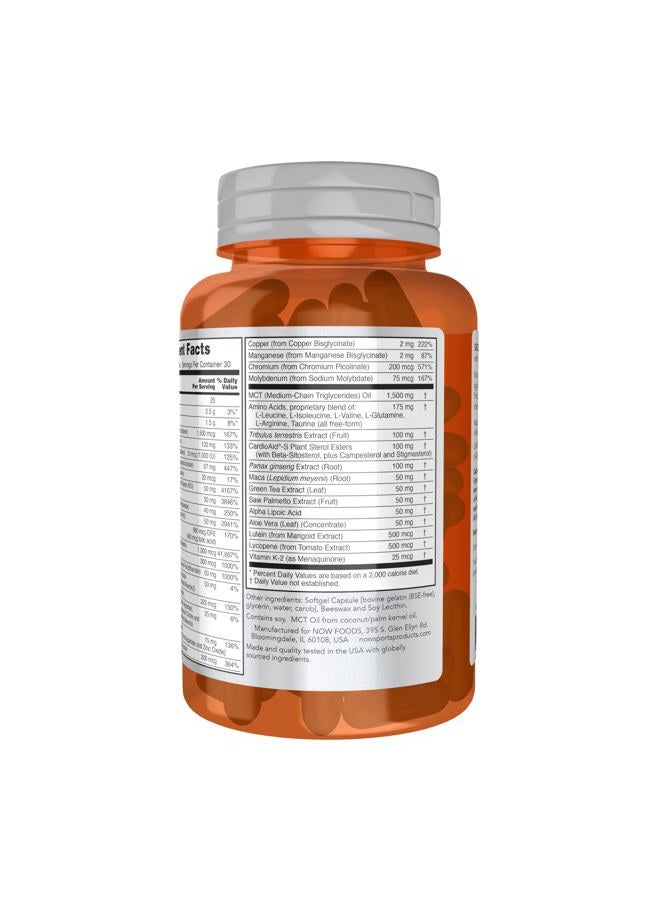 now Sports Nutrition, Men's Extreme Sports Multi with Free-Form Amino Acids, ZMA®, Tribulus, MCT Oil, and Herbal Extracts, 90 Softgels - Image 3