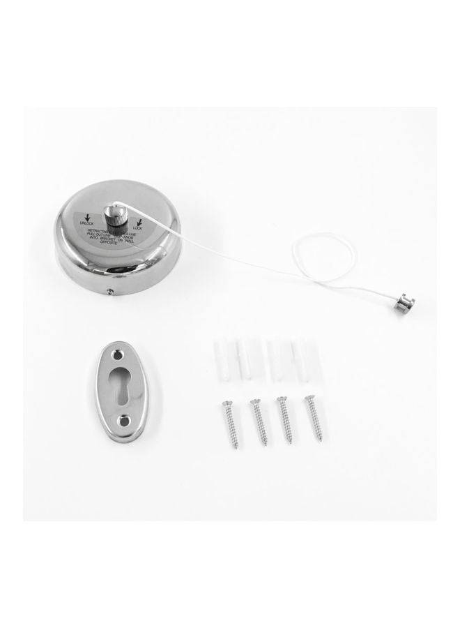 Silver Retractable Clothesline 10x10x6cm - Image 2
