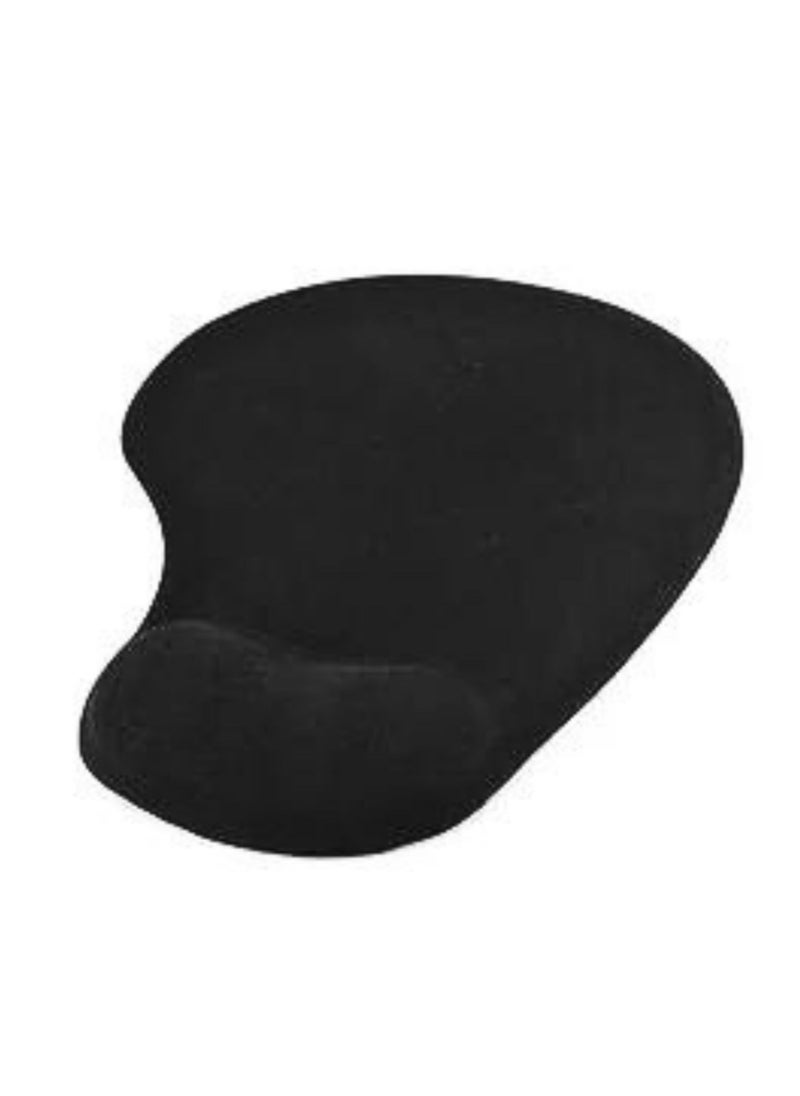 Gel Mousepad With In-Build Wrist Rest Pad Black