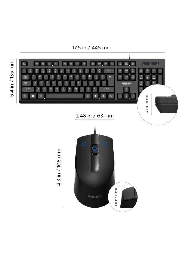 Philips Wireless Keyboard And Mouse Set Black - Image 2