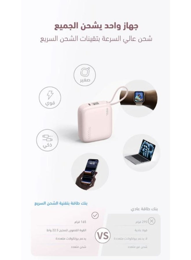 آكتف شاحن متنقل Active N32 بسعة 10,000 ملي أمبير-وردي + شاحن متنقل Active N33 بسعة 20,000 ملي أمبير-وردي - Image 5