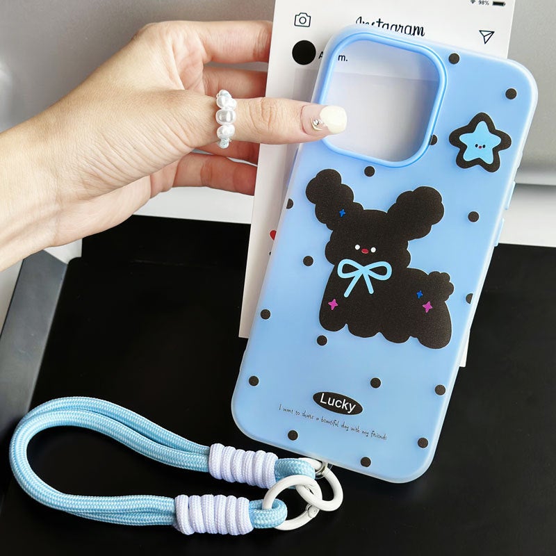 Zhitai Apple 16 mobile phone case for 12 cartoon 11 hand rope 14promax skin jelly iPhone15 women - Image 2