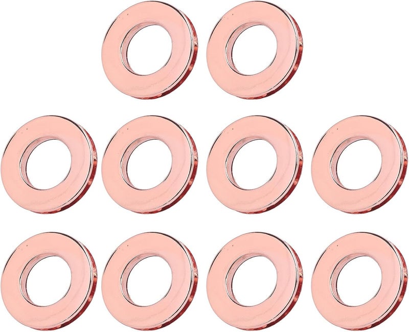 15.7mm Leather Grommets, Alloy Double Sided Round Metal Eyelets, 10Pcs - Rust, Easy Installation, Ideal for Leather Craft and Shoelace Belt Projects (Rose Gold) - Image 3