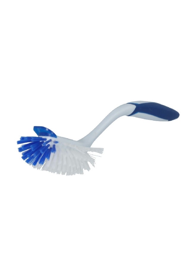 Dawn Fine-Grade Nylon Bristle Radial Head Kitchen Brush Blue and White 2.8 x 3.8 x 11 Inch 235082 - Image 4