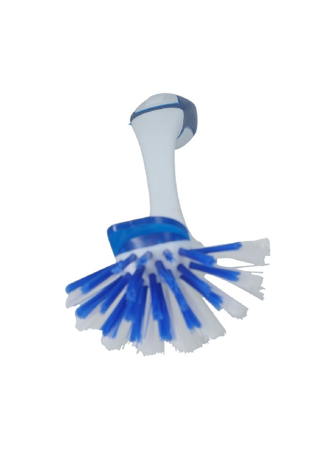 Dawn Fine-Grade Nylon Bristle Radial Head Kitchen Brush Blue and White 2.8 x 3.8 x 11 Inch 235082 - Image 3