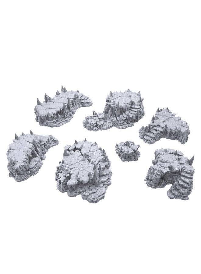 EnderToys Raised Caverns by Printable Scenery, 3D Printed Tabletop RPG Scenery and Wargame Terrain 28mm Miniatures - Image 1