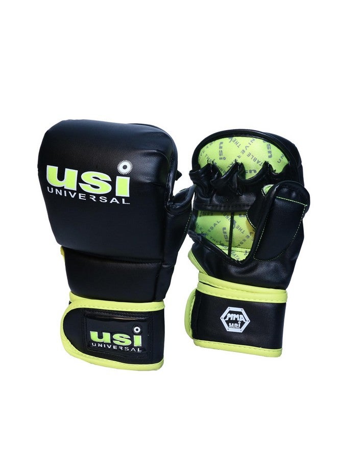 USI UNIVERSAL قفازات تدريب MMA العالمية من USI، قفازات تدريب الملاكمة 618F، قفازات تدريب الكاراتيه، قفازات كاراتيه للرجال والنساء، PU سميك، حشوة ممتصة للصدمات، إغلاق بخطاف وحلقة (S/M) - Image 1