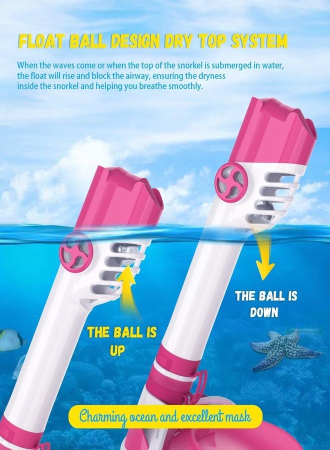 Delavala Full Face Snorkeling Mask Diving Gear - Latest Dry Top System,180 Degree Panoramic View Snorkeling Mask with Camera Mount,Safe Breathing,Anti-Leak Anti-Fog-Swim Fins (Pink - Large/X-Large) - Image 5