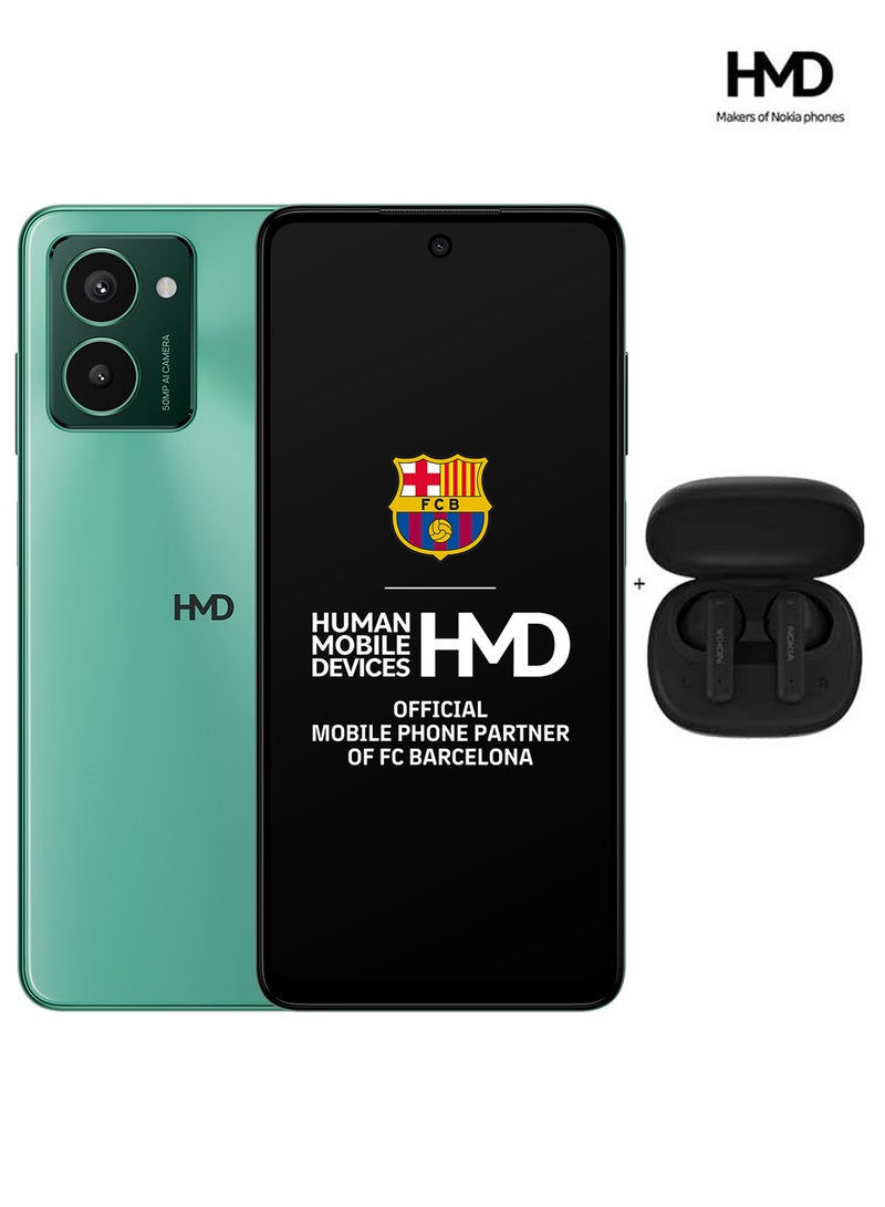 HMD Pulse Pro 4G Dual SIM Glacier Green 8GB RAM 256GB + Nokia TWS 112 Wireless Earbuds - Middle East Version - Image 1
