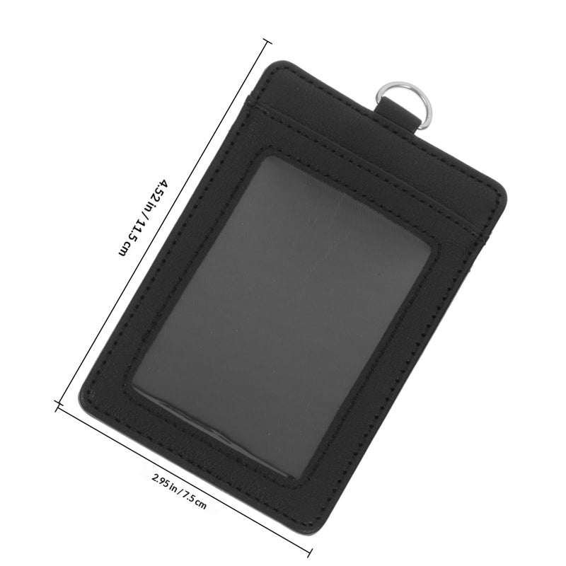 2pcs Card Holder Name Badge Holders Id Card Holder Card Sleeve PU Card Sleeve - Image 2